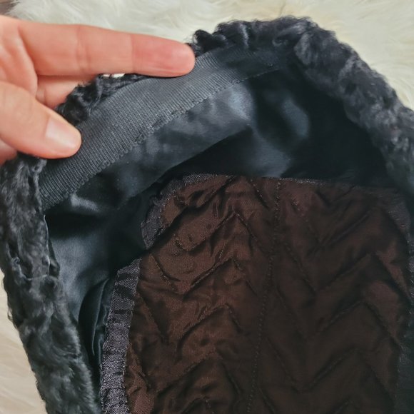 Black Vintage Women's Winter Trapper Snow Hat One Size Business Formal Women - Picture 4 of 8